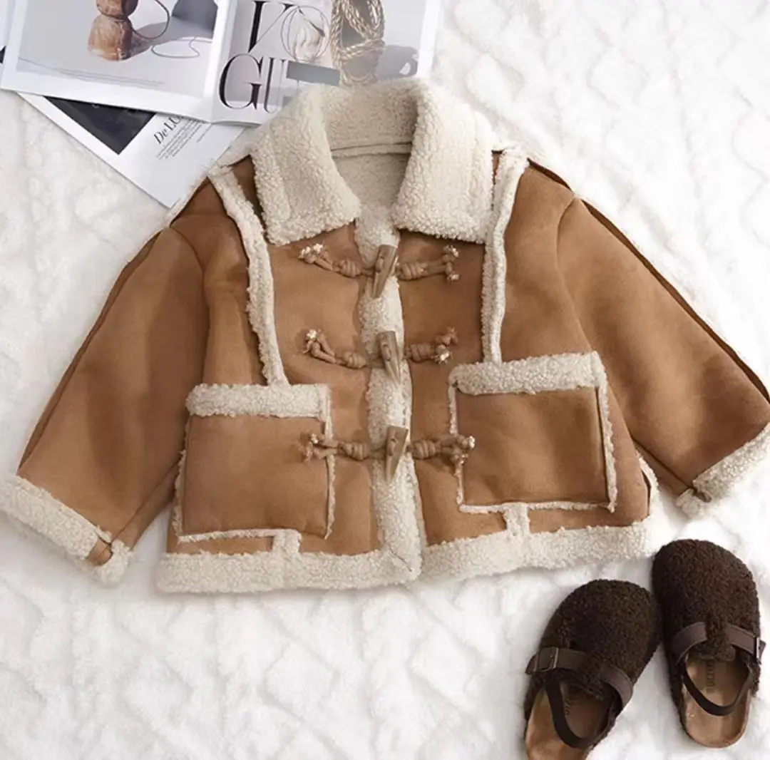 Winter Clothing For Boys - Зимнее пальто цвета хаки/розового цвета для