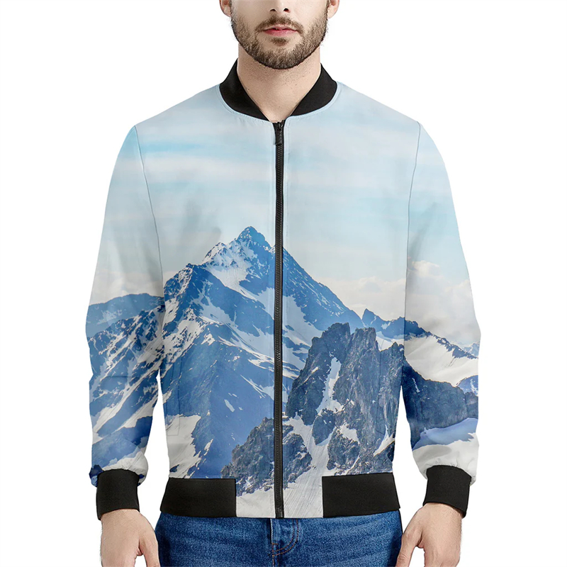 Quality Winter Clothing Bomber Jacket - Куртка-бомбер с 3D-принтом для мужчин и