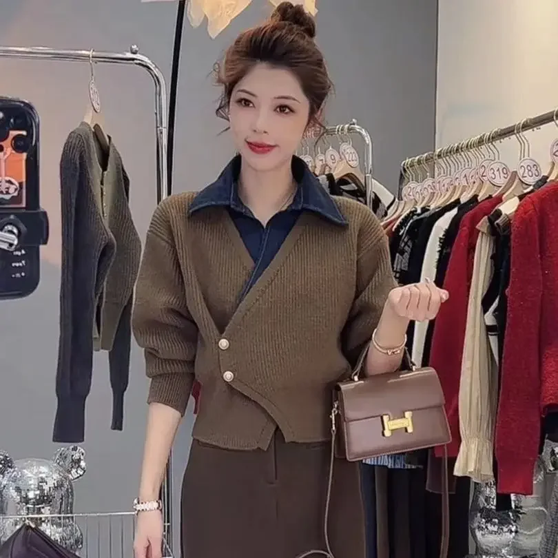 Winter Clothing Offer - Женские рубашки-поло, вязаные мешковатые топы, женская