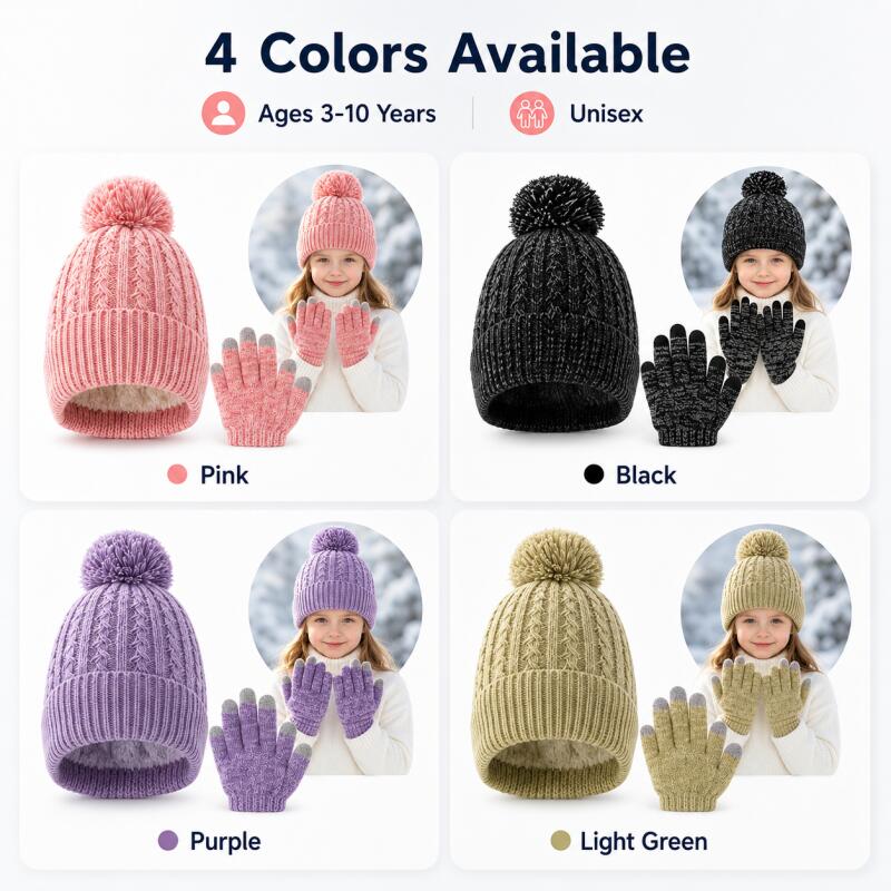 Детская зимняя вязаная шапка с – обзор и цена Knit Glove Touch Screen