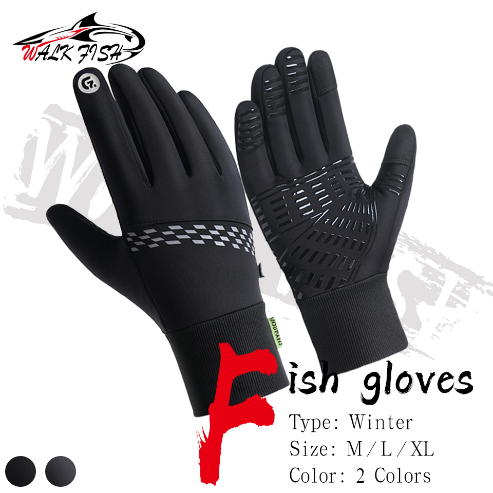 Перчатки для рыбалки WALK FISH – обзор и цена Knit Glove Touch Screen