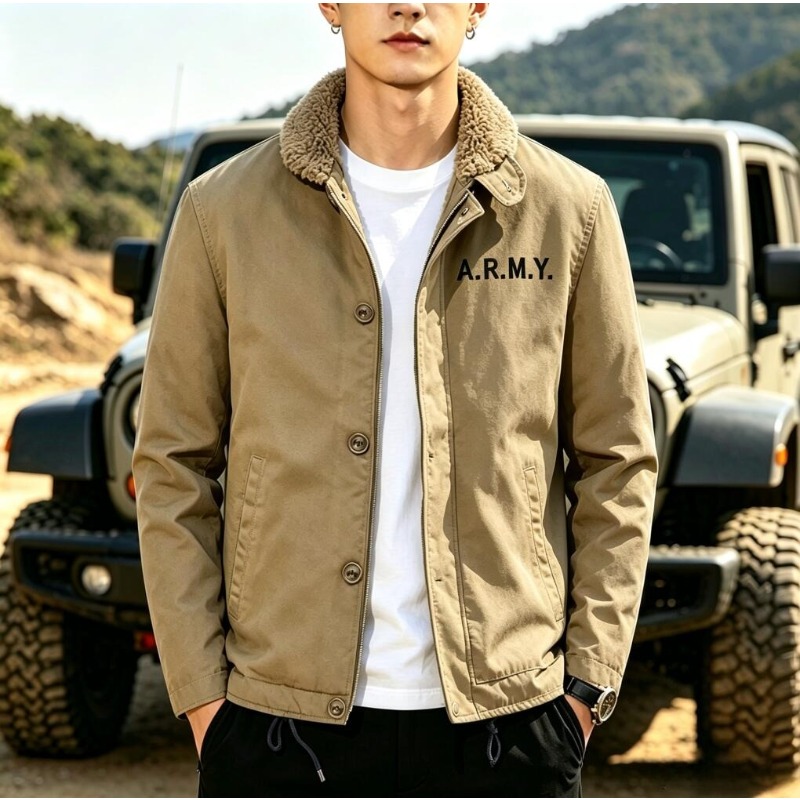 Новые модные мужские флисовые  – обзор и цена Quality Winter Clothing Bomber Jacket