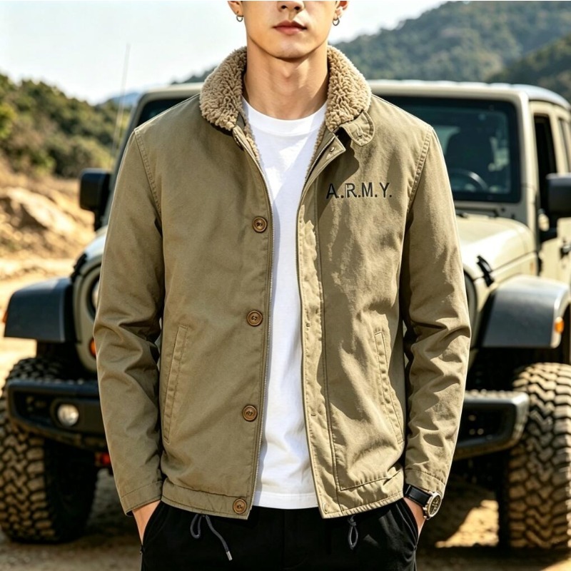Новые модные мужские флисовые  – обзор и цена Quality Winter Clothing Bomber Jacket